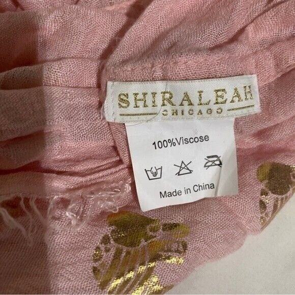 Shiraleah Chicago Pink & Gold Elephant Scarf - Picture 5 of 5